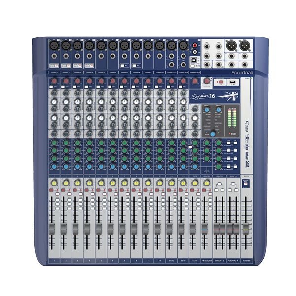 SOUNDCRAFT Signature 16 เครื่องผสมสัญญาณเสียง ระบบ อนาล็อก 16 ชาแนล SOUNDCRAFT Signature 16 มิกเซอร์อนาล็อก SOUNDCRAFT Signature 16 Compact analogue mixing