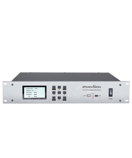 SOUNDVISION DCS-990M เครื่องควบคุมชุดไมค์ประชุม ดิจิตอล สามารถบันทึกเสียงประชุมลง USB มีระบบป้องกันไมโครโฟนหวีดหอน (DAFS) สามารถควบคุมกล้องได้