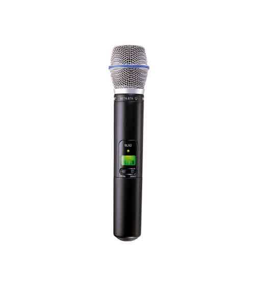 SHURE SLX24/BETA87A Handheld Wireless System SHURE SLX24/BETA87A ชุดไมค์ลอยมือถือเดี่ยว SHURE SLX24/BETA87A ไมโครโฟนไร้สาย พร้อมเครื่องรับสัญญาณ