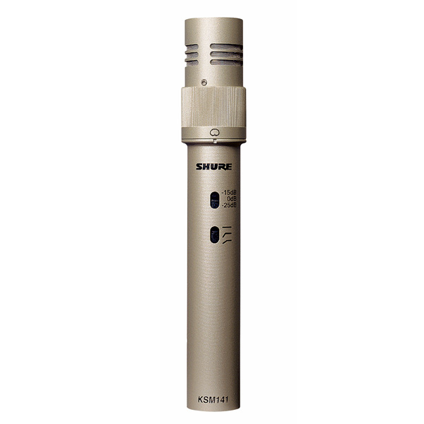 Dual-Pattern Instrument Microphone SHURE KSM141/SL ไมค์จ่อเครื่องดนตรี จ่อเครื่องดนตรีได้หลายชนิด อาทิเช่น กลอง กีต้าร์ เปียโน SHURE KSM141 ไมค์เครื่องดนตรี