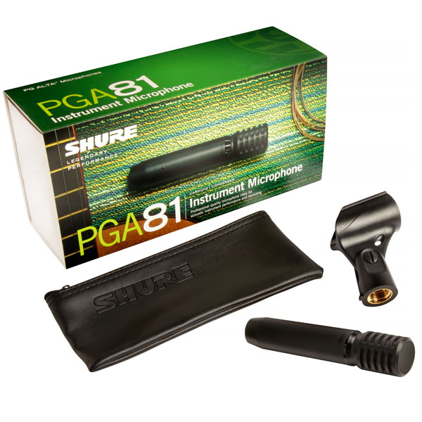 SHURE PGA81-LC Cardioid Condenser Instrument Microphone SHURE PGA81-LC ไมค์จ่อเครื่องดนตรี SHURE PGA81 ไมโครโฟน ไมค์สำหรับจ่อเครื่องดนตรี แบบคอนเดนเซอร์