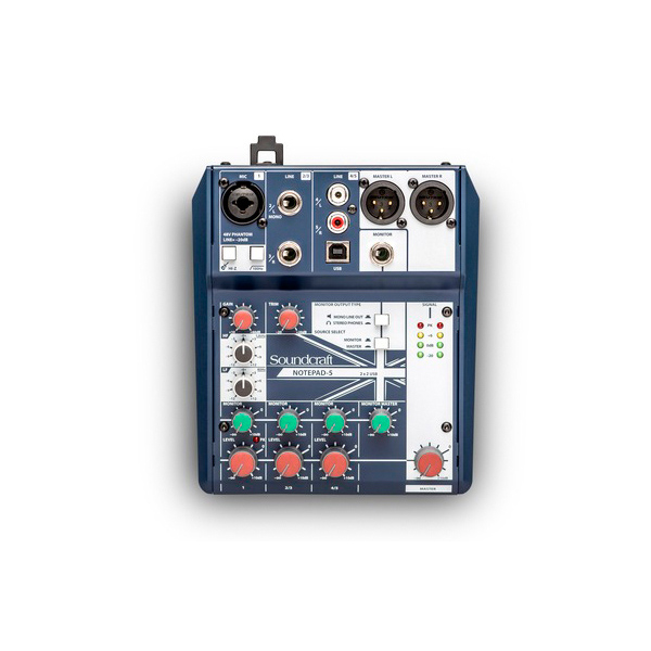SOUNDCRAFT Notepad 5 มิกเซอร์ อนาล็อก 5 ชาแนล Notepad 5 Mixer Small-format Analog Mixing Console with USB I/O ของแท้ มีประกัน รับบัตรเครดิตออนไลน์