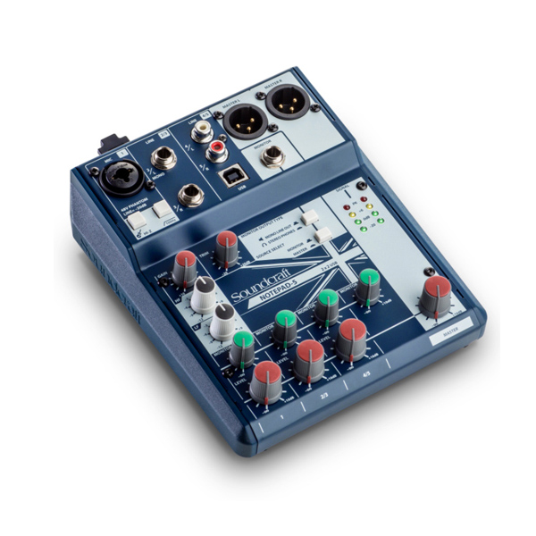 SOUNDCRAFT Notepad 5 มิกเซอร์ อนาล็อก 5 ชาแนล Notepad 5 Mixer Small-format Analog Mixing Console with USB I/O ของแท้ มีประกัน รับบัตรเครดิตออนไลน์