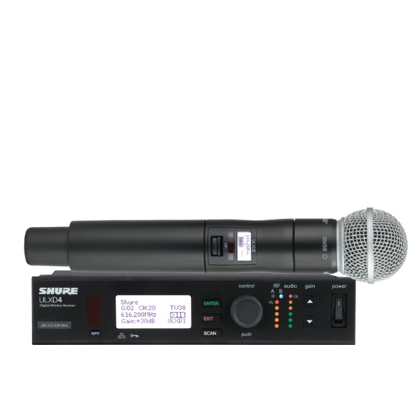 SHURE ULXD24A/SM58-V52 ชุดไมค์ลอยมือถือเดี่ยว ย่าน VHF