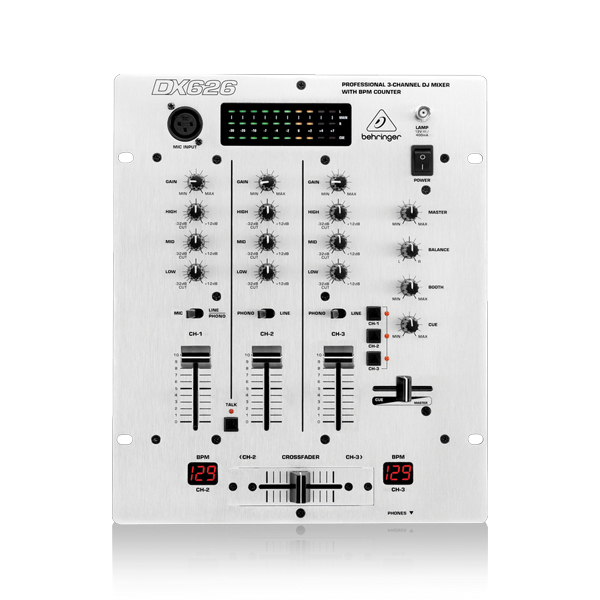 BEHRINGER DX-626 เครื่องผสมสัญญาณเสียงสำหรับดีเจ 3 ชาแนล - Image 2