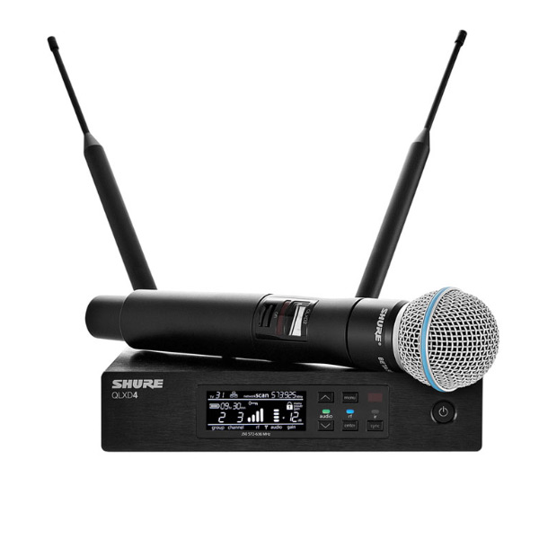 SHURE QLXD24/BETA58A ชุดไมค์ลอยดิจิตอล มือถือเดี่ยว ย่าน UHF