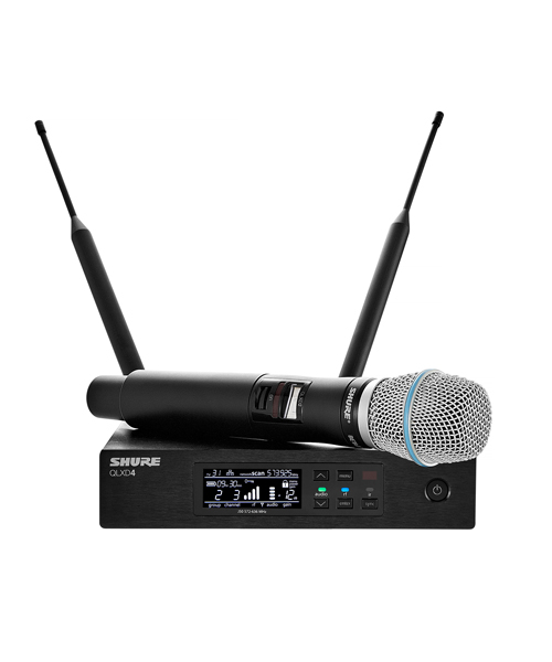 Digital Handheld Wireless Mic SHURE QLXD24/BETA87A ชุดไมค์ลอยมือถือเดี่ยว เดี่ยวย่าน UHF (794 - 806MHz) ระบบดิจิตอล SHURE QLXD24/BETA87A ไมโครโฟนไร้สาย