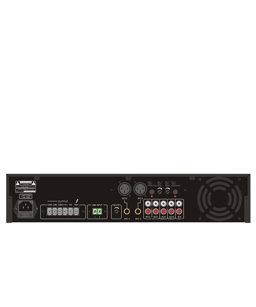 ITC T-120B มิกเซอร์แอมป์ แบบ 70V/100V 120 วัตต์ MONO 2 MIC,2 AUX - Image 2