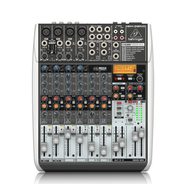 BEHRINGER XENYX QX1204USB เครื่องผสมสัญญาณเสียง BEHRINGER XENYX QX1204USB มิกเซอร์อนาล็อก Premium 12-Input 2/2-Bus Mixer ของแท้