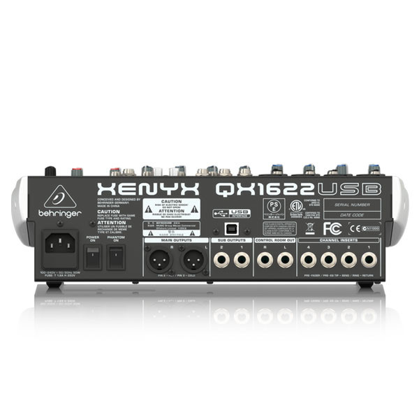 BEHRINGER XENYX QX1622USB Premium 16-Input 2-2Bus Mixer BEHRINGER XENYX QX1622USB เครื่องผสมสัญญาณเสียงอนาล็อก BEHRINGER XENYX QX1622USB มิกเซอร์อนาล็อก