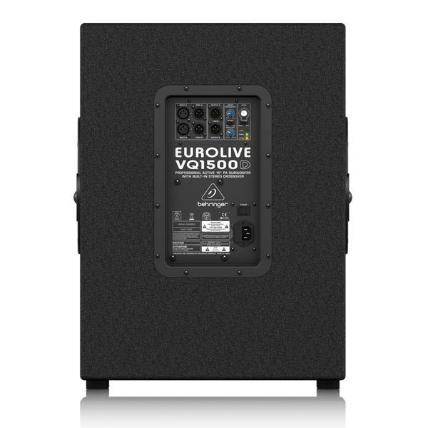 Professional Active 500-Watt 15" PA Subwoofer with Built-In Stereo Crossover ตู้ลำโพงซับวูฟเฟอร์ 15 นิ้ว 500 วัตต์ มีแอมป์ในตัว คลาส D