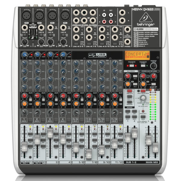 BEHRINGER XENYX QX1622USB Premium 16-Input 2-2Bus Mixer BEHRINGER XENYX QX1622USB เครื่องผสมสัญญาณเสียงอนาล็อก BEHRINGER XENYX QX1622USB มิกเซอร์อนาล็อก