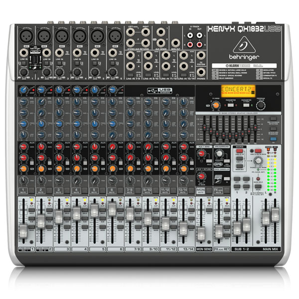 BEHRINGER XENYX QX1832USB Premium 18-Input 3/2-Bus Mixer BEHRINGER XENYX QX1832USB เครื่องผสมสัญญาณเสียง อนาล็อก BEHRINGER XENYX QX1832USB มิกเซอร์อนาล็อก