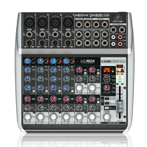 Premium 12-Input 2-Bus Mixer BEHRINGER XENYX QX1202USB เครื่องผสมสัญญาณเสียง อนาล็อก 12-Input 2-Bus BEHRINGER XENYX QX1202USB มิกเซอร์ อนาล็อก