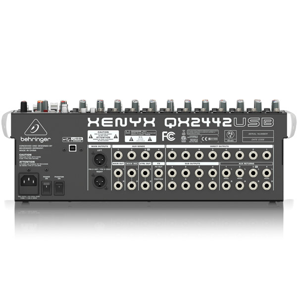 BEHRINGER XENYX QX2442USB Premium 24-Input 4/2-Bus Mixer BEHRINGER XENYX QX2442USB เครื่องผสมสัญญาณเสียง อนาล็อก BEHRINGER XENYX QX2442USB มิกเซอร์อนาล็อก
