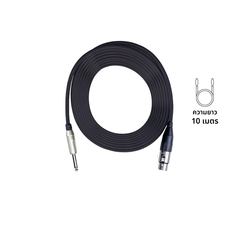 AMPHENOL CA01-33-C-010 สาย XLR(Female) to Phone TS 6.3 mm. สายไมโครโฟน ความยาว 10 เมตร