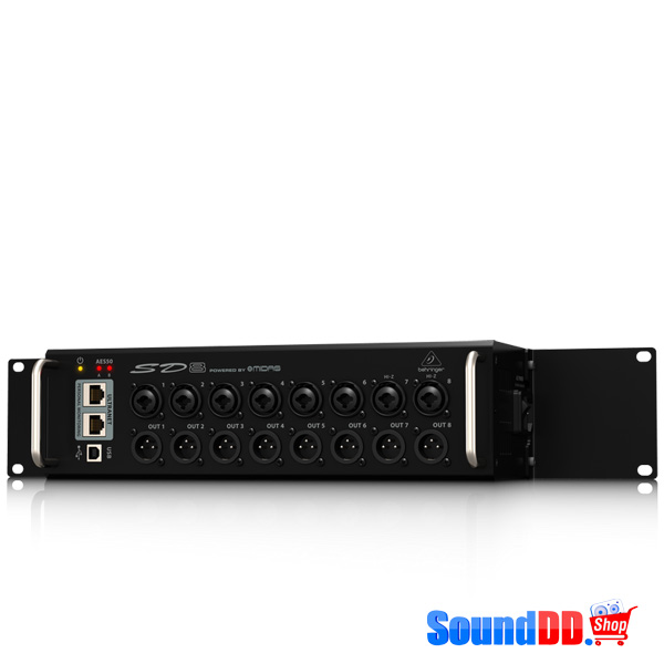 BEHRINGER SD8 I/O Stage Box with 8 Remote-Controllable MIDAS Preamps, 8 Outputs, AES50 Networking and ULTRANET Personal Monitoring Hub BEHRINGER SD8 I/O Stage Box ดิจิตอล สเตจบ๊อกซ์