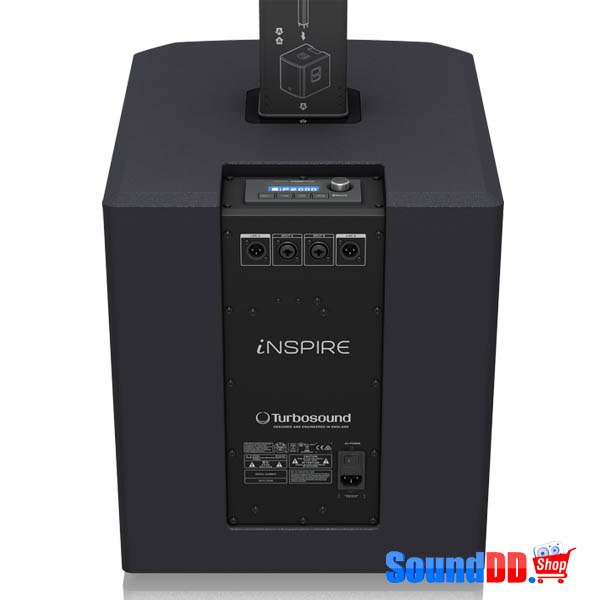 TURBOSOUND iNSPIRE iP2000 1,000 Watt Powered Column Loudspeaker with a 12" Subwoofer, 17 Neodymium Drivers, KLARK TEKNIK Spatial Sound Technology, Digital Mixer, Remote Control via iPhone/iPad and Bluetooth Audio Streaming TURBOSOUND iP2000 ชุดเครื่องเสียงพกพา เครื่องเสียงเคลื่อนที่ คลาส D 1000 วัตต์ สามารถเชื่อมต่อ Bluetooth และ ควบคุม ด้วย iPhone/iPad ได้ TURBOSOUND iP-2000 ลำโพงคอลัมน์ พร้อมซับวูฟเฟอร์
