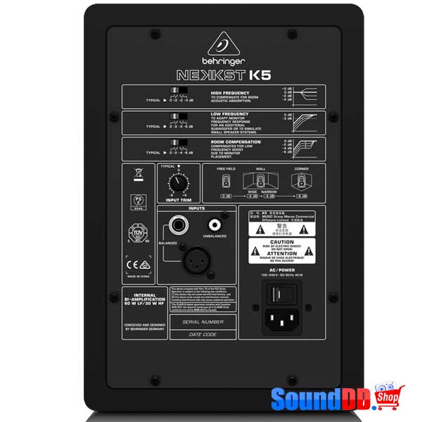 BEHRINGER K5 Audiophile Bi-Amped 5" Studio Monitor with Advanced Waveguide Technology BEHRINGER K5 ตู้ลำโพงมอนิเตอร์สตูดิโอ มีแอมป์ในตัว 2 ทาง ขนาด 5 นิ้ว คลาส D 150 วัตต์ BEHRINGER K5 ลำโพงมอนิเตอร์ BEHRINGER K5 ลำโพงสตูดิโอ BEHRINGER NEKKST K5 ตู้ลำโพง จ