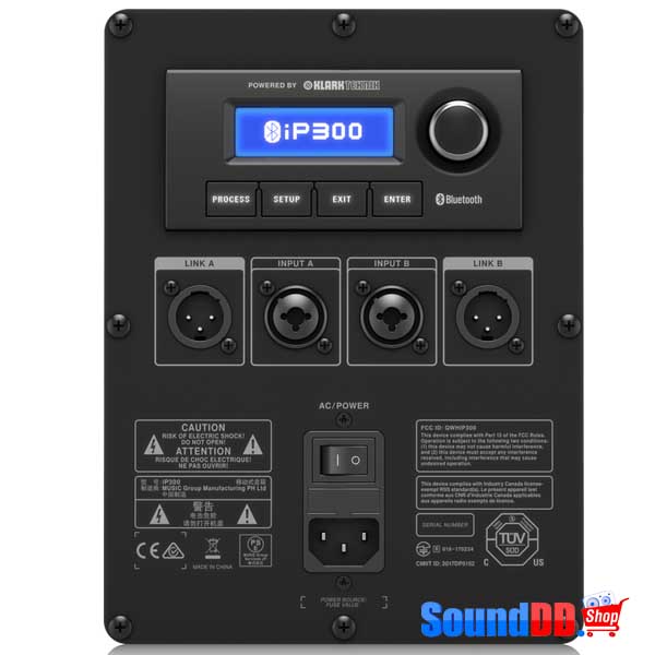 TURBOSOUND iP300 ตู้ลำโพงคอลัมน์ 2×6.5 นิ้ว 2 ทาง 600 วัตต์ มีแอมป์ในตัว มีบลูทูธในตัว สามารถควบคุมการทำงานโดย iPhone/iPad ได้