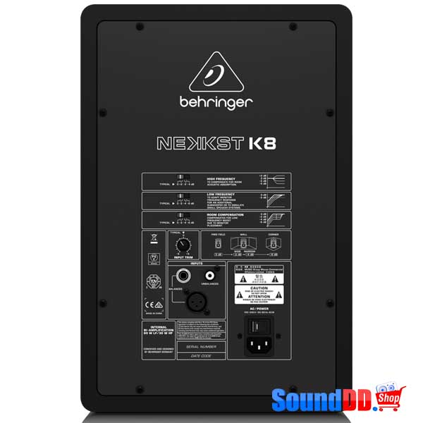 BEHRINGER K8 Audiophile Bi-Amped 8" Studio Monitor with Advanced Waveguide Technology BEHRINGER K8 ตู้ลำโพงมอนิเตอร์สตูดิโอ มีแอมป์ในตัว 2 ทาง ขนาด 8 นิ้ว คลาส D 150 วัตต์ BEHRINGER K8 ลำโพงมอนิเตอร์ BEHRINGER K8 ลำโพงสตูดิโอ BEHRINGER NEKKST K8 ตู้ลำโพง
