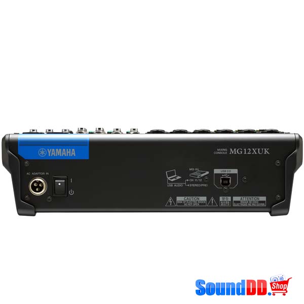 YAMAHA MG12XUK มิกเซอร์ 12 ชาแนล Max. 6 Mic / 12 Line Inputs (6 mono + 3 stereo) / 1 Stereo Bus / 1 AUX (incl. FX) YAMAHA MG12XUF เครื่องผสมสัญญาณเสียงอนาล็อก 12 ชาแนล 6 โมโน 3 สเตอริโอ 6 ไมค์ YAMAHA MG12XUF อนาล็อค มิกเซอร์