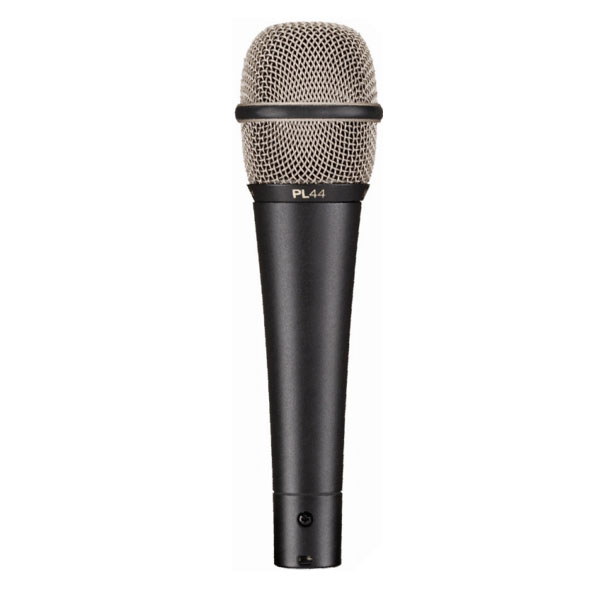 EV PL-44 DYNAMIC SUPERCARDIOID VOCAL MICROPHONE EV PL-44 ไมค์สำหรับร้อง/พูด แบบไดนามิก ทิศทางรับเสียงแบบ SUPERCARDIOID ตอบสนองความถี่ 80 Hz - 18,000 Hz Electro-voice PL-44 VOCAL MICROPHONE