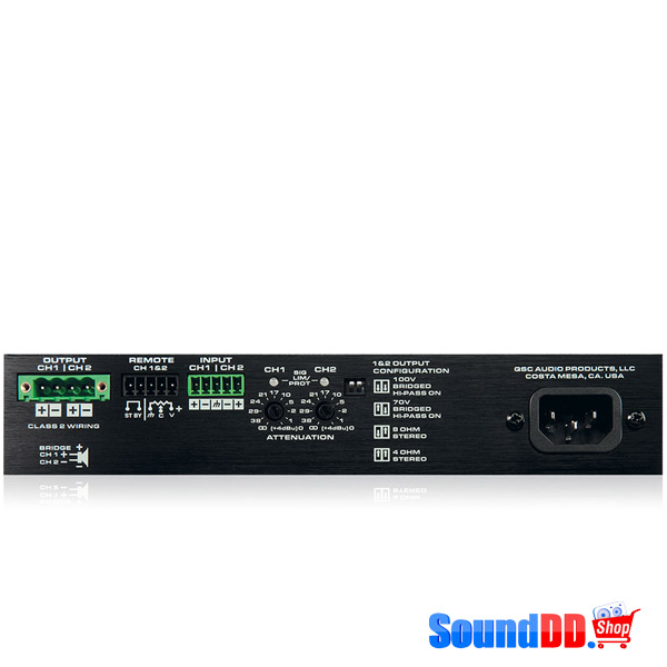 QSC SPA2-60 EnergyStar Power Amplifier QSC SPA2-60 เครื่องขยายเสียง 2 ชาเเนล คลาส D 60 วัตต์ ที่ 8 โอมห์ QSC SPA2-60 เพาเวอร์แอมป์ ขยายเสียง