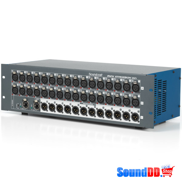 SOUNDCRAFT Mini Stagebox 32i ดิจิตอล สเตจบ๊อกซ์ 32 mic preamps, 32 analog outs Compact Digital Stageboxes with Remote Controlled I/O