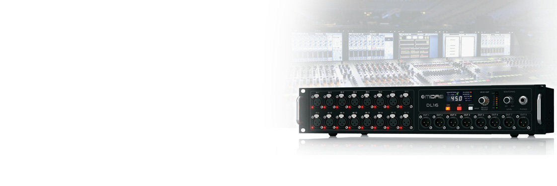 MIDAS DL16 ดิจิตอล สเตจบ๊อกซ์ MIDAS DL16 I/O Interfaces 16 Input, 8 Output Stage Box with 16 MIDAS Microphone Preamplifiers, ULTRANET and ADAT Interfaces