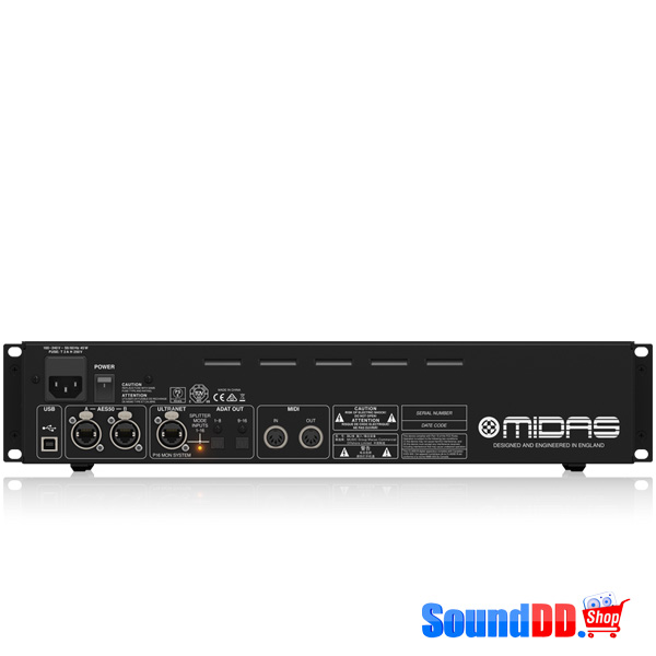 MIDAS DL16 ดิจิตอล สเตจบ๊อกซ์ MIDAS DL16 I/O Interfaces 16 Input, 8 Output Stage Box with 16 MIDAS Microphone Preamplifiers, ULTRANET and ADAT Interfaces