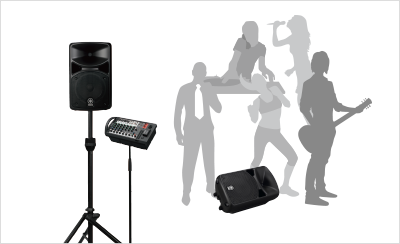 YAMAHA STAGEPAS 400BT Portable PA System เครื่องเสียงเคลื่อนที่ คลาส D 400 วัตต์ เพาเวอร์มิกเซอร์ 8 ชาแนล พร้อมไมค์ไดนามิกคู่ ขาตั้งลำโพง 2 ต้น และกระเป๋า