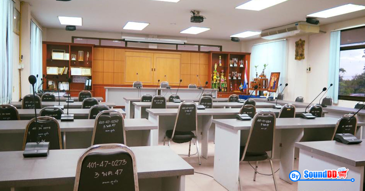 ผลงานการติดตั้ง ระบบเสียงห้องประชุม องค์การบริหารส่วนตำบลคูบัว รับบริการออกแบบ และติดตั้ง ระบบเสียง และระบบภาพ ด้วยทีมงานมืออาชีพ