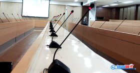 ผลงานการติดตั้ง ระบบเสียงห้องประชุม ศาลากลางจังหวัดสมุทรสาคร รับบริการออกแบบ และติดตั้ง ระบบเสียง และระบบภาพ ไมโครโฟนห้องประชุม ด้วยทีมงานมืออาชีพ
