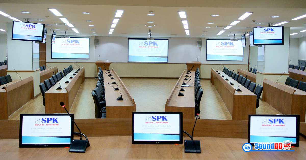 ผลงานการติดตั้ง ระบบเสียงห้องประชุม หน่วยบัญชาการทหารพัฒนา ห้องประชุมใหญ่ รับบริการออกแบบ-ติดตั้ง ระบบเสียง ระบบภาพ ไมโครโฟนห้องประชุม ด้วยทีมงานมืออาชีพ