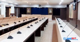 ผลงานการติดตั้ง ระบบเสียงห้องประชุม ศาลากลางจังหวัดสมุทรสาคร รับบริการออกแบบ และติดตั้ง ระบบเสียง และระบบภาพ ไมโครโฟนห้องประชุม ด้วยทีมงานมืออาชีพ