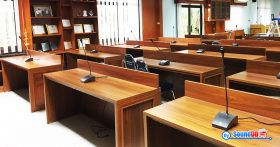 ผลงานการติดตั้ง ระบบเสียงห้องประชุม อบต บุรีรัมย์ รับบริการออกแบบ และติดตั้ง ระบบเสียง และระบบภาพ เช่น ระบบเสียงห้องประชุม ด้วยทีมงานมืออาชีพ