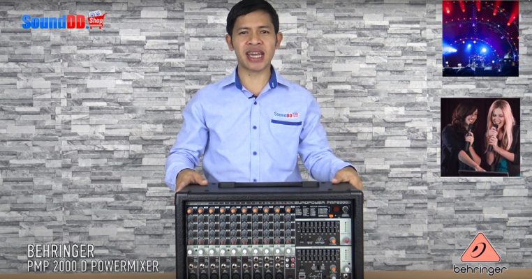 รีวิว BEHRINGER PMP2000D เครื่องผสมสัญญาณเสียง มีแอมป์ในตัว 14 ชาแนล 9 ไมค์ คลาส D 2x1000 วัตต์ ที่ 4 โอมห์  Powered Mixer