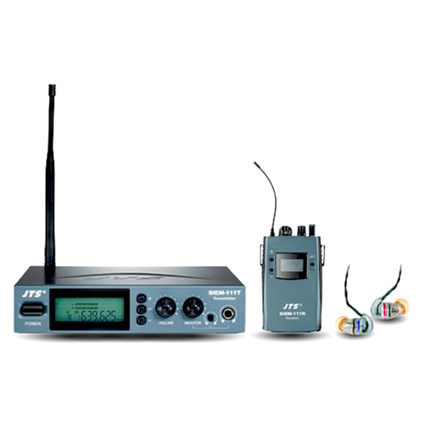 JTS SIEM-111T/SIEM-111R/IE-1 ชุดหูฟังมอนิเตอร์ ไร้สาย เครื่องรับ/ส่ง พร้อมหูฟัง สำหรับงาน มอนิเตอร์เสียงบนเวที JTS SIEM-111 เครื่องส่ง และเครื่องรับ