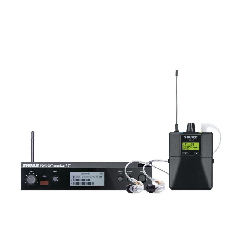 SHURE P3TERA215CL-Q12 ชุดเครื่องรับ/ส่ง ไร้สาย คลื่นความถี่ 748-758 MHz พร้อมหูฟัง SE215
