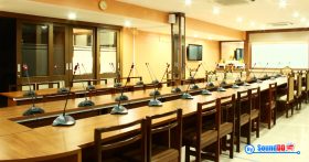 ผลงานการติดตั้ง ระบบเสียงห้องประชุม วัดพระศรีมหาธาตุวรวิหาร รับบริการออกแบบ และติดตั้ง ระบบเสียง และระบบภาพ ด้วยทีมงานมืออาชีพ