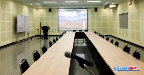 ผลงานการติดตั้ง ระบบเสียง และภาพ ห้องประชุมสัมมนา บริษัท พาร์เวล อินเตอร์เนชั่นแนล จํากัด รับบริการออกแบบ และติดตั้ง ระบบเสียง และระบบภาพ ด้วยทีมงานมืออาชีพ
