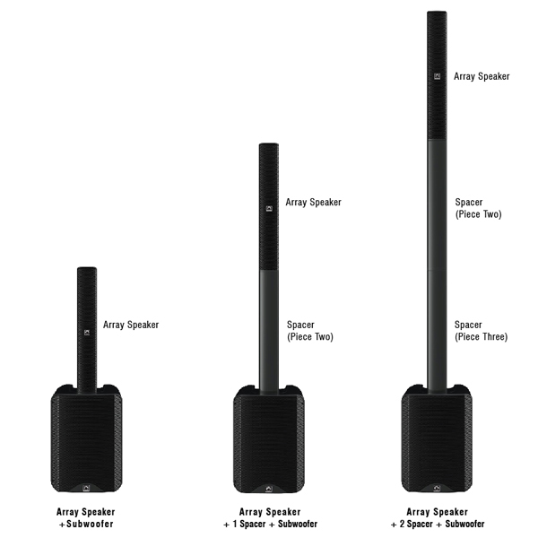 SOUNDVISION ESiLiNE ONE ชุดเครื่องเสียงเคลื่อนที่ไลน์อาร์เรย์ ตู้ลำโพงคอลัมน์ 3″x 4 นิ้ว ซัพวูฟเฟอร์ 8 นิ้ว 800 วัตต์ คลาส D