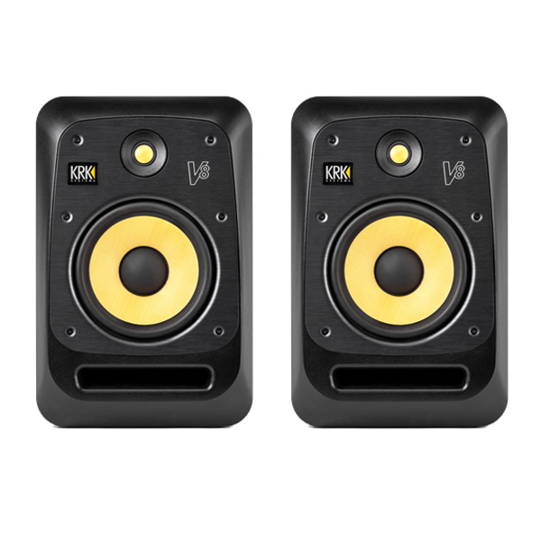 KRK V8 Series 4 Powered Reference Monitors KRK V8 ตู้ลำโพงมอนิเตอร์สตูดิโอมีแอมป์ในตัว 8 นิ้ว 2ทาง 230 วัตต์ KRK V8 ลำโพงมอนิเตอร์สตูดิโอมีแอมป์ในตัว