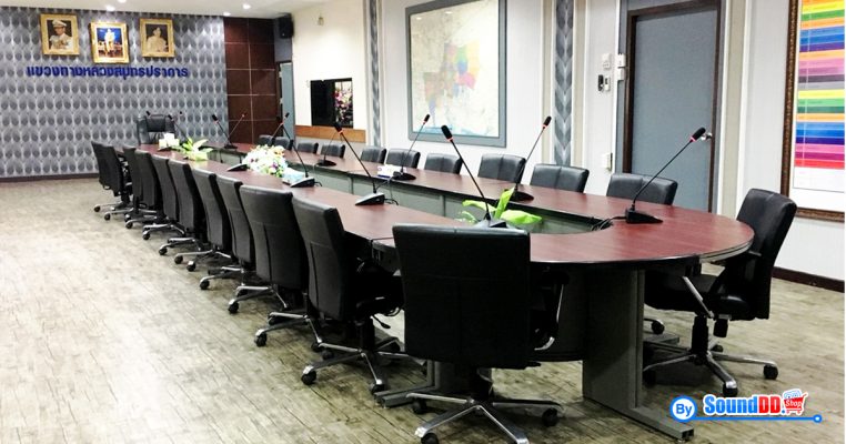 ผลงานการติดตั้ง ระบบเสียงห้องประชุม แขวงทางหลวง จังหวัดสมุทรปราการ รับบริการออกแบบ และติดตั้ง ระบบเสียง และระบบภาพ เช่น ระบบเสียงห้องประชุม