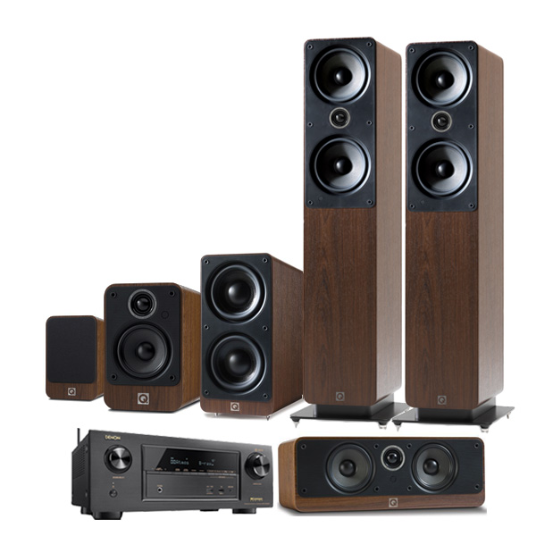 DENON D-ACOUSTIC IV (Walnut) ชุดโฮมเธียเตอร์ AVR-X2400H พร้อมชุดลำโพง Q Acoustics DENON D-ACOUSTIC IV (Walnut) HOME THEATER