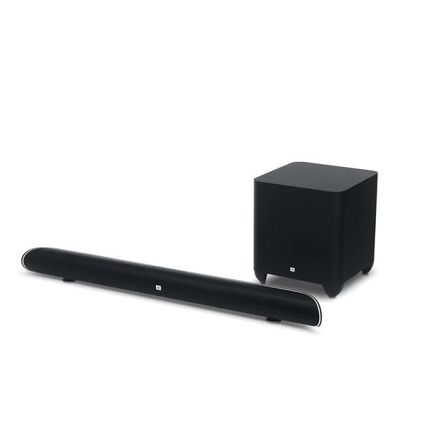 JBL SB450 4K Ultra-HD soundbar with wireless subwoofer JBL SB450 ลำโพงซาวด์บาร์ 4K Ultra-HD พร้อมลำโพงซับวูฟเฟอร์ไร้สาย 440 วัตต์ JBL SB450 soundbar
