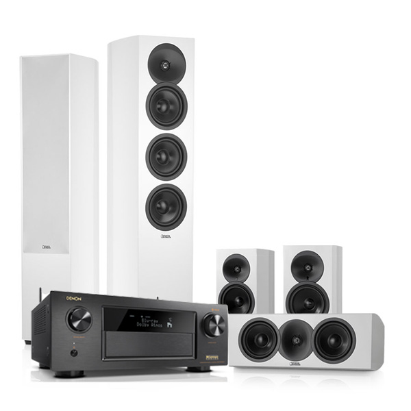 DENON FROSTY WHITE HD-1 MKII ชุดโฮมเธียเตอร์ AVR-X4400H พร้อมชุดลำโพง Revel Concerta2 DENON FROSTY WHITE HD-1 MKII HOME THEATER