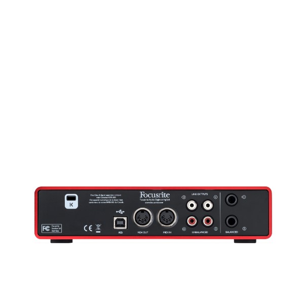 FOCUSRITE SCARLETT 6I6 (2ND GEN) เชื่อมต่อกับคอมพิวเตอร์เพื่อทำงานเกี่ยวกับเสียง FOCUSRITE SCARLETT 6I6 (2ND GEN) สัญญาณแบบอนาล็อก