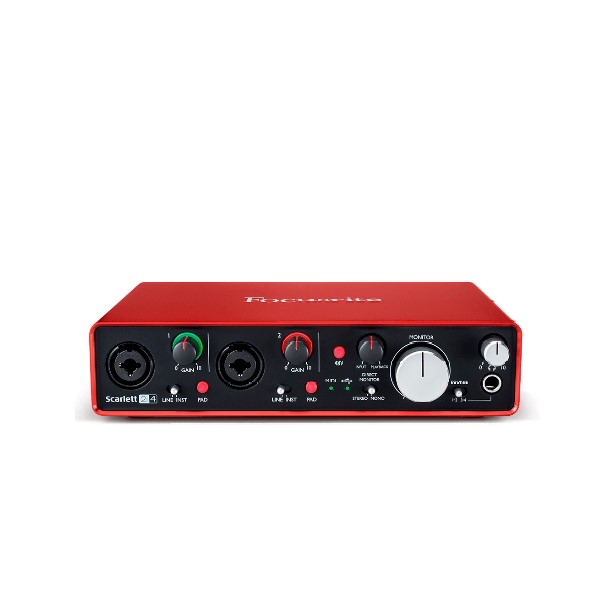 FOCUSRITE SCARLETT 6I6 (2ND GEN) เชื่อมต่อกับคอมพิวเตอร์เพื่อทำงานเกี่ยวกับเสียง FOCUSRITE SCARLETT 6I6 (2ND GEN) สัญญาณแบบอนาล็อก